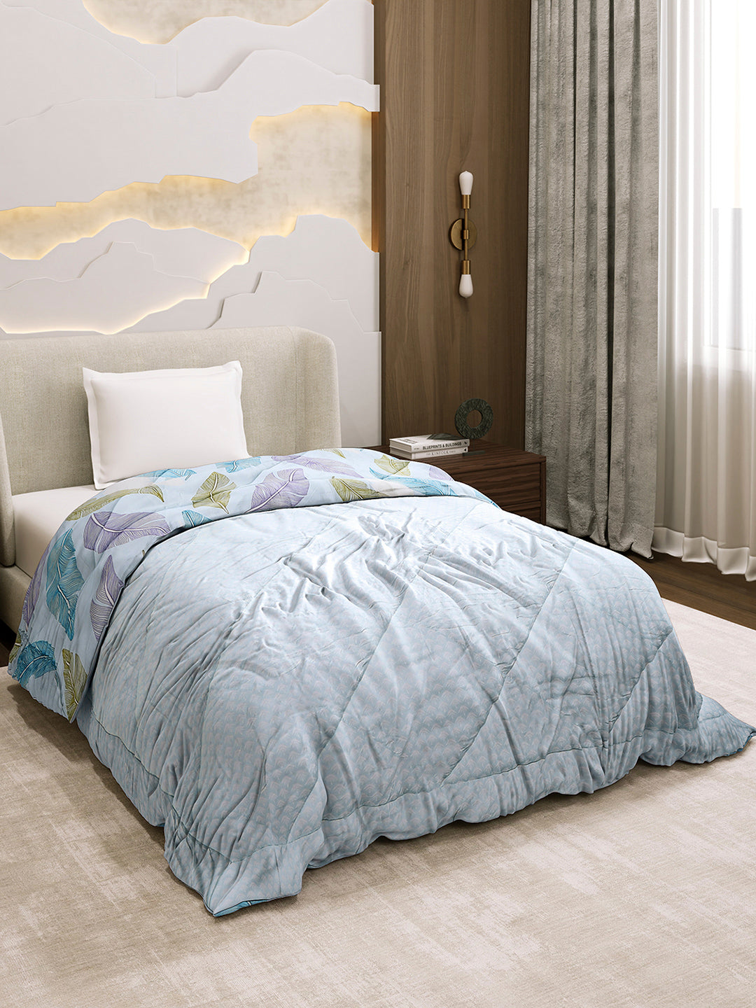 Printed Single Bed 3 Ply Comforter for AC Room - (Marvella)
