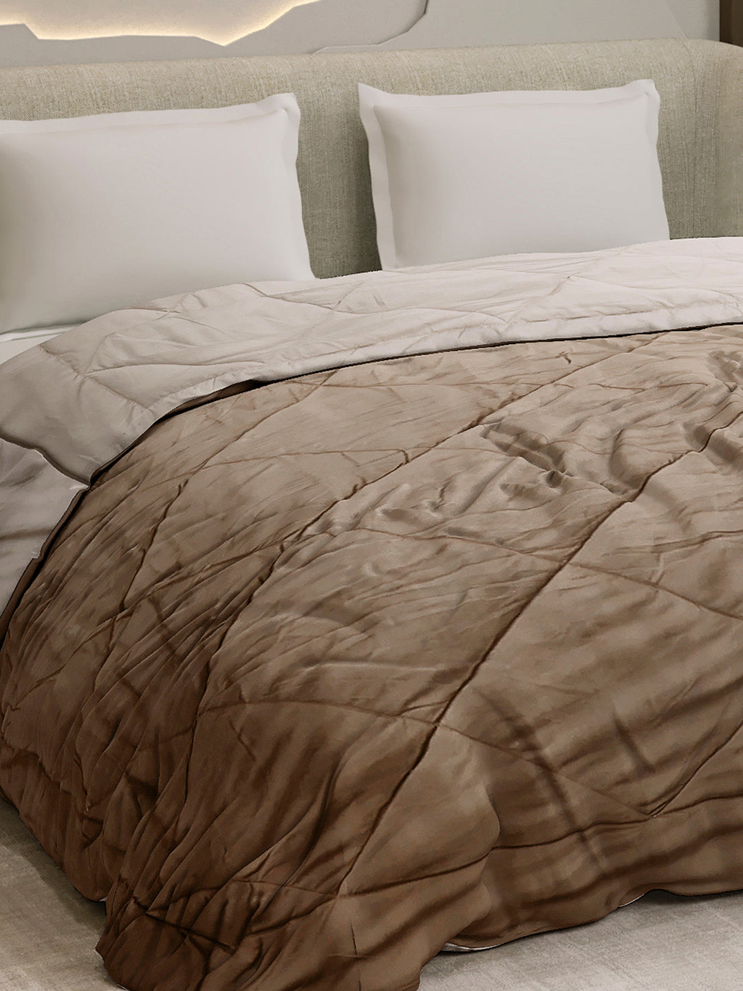 Solid Double Bed 3 Ply Comforter for AC Room - (Melange)