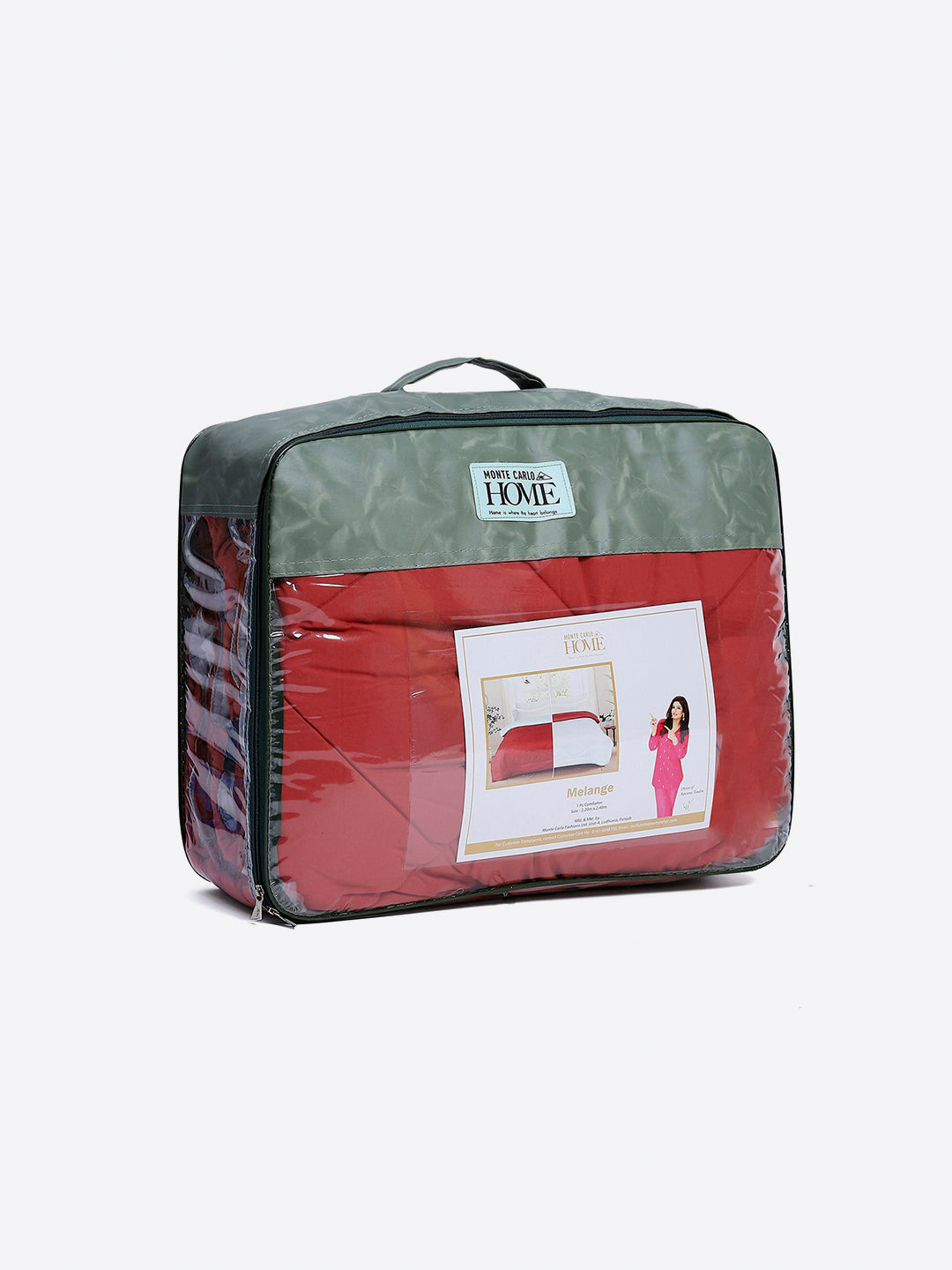 Solid Single Bed 3 Ply Comforter for AC Room - (Melange)