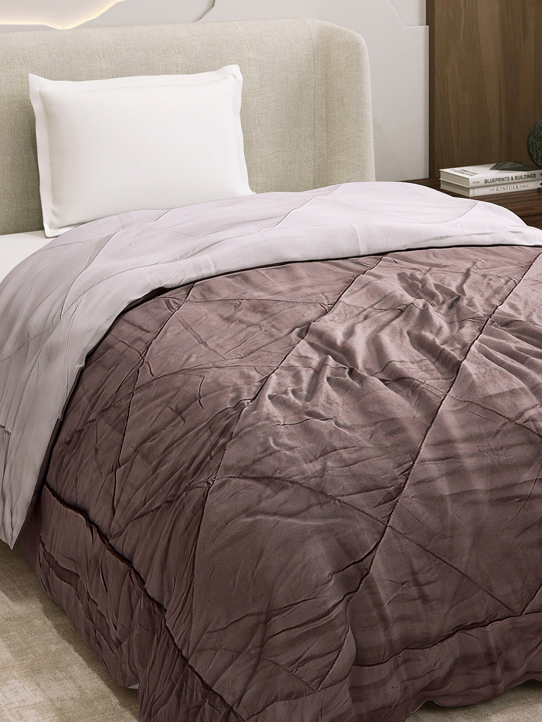 Solid Single Bed 3 Ply Comforter for AC Room - (Melange)