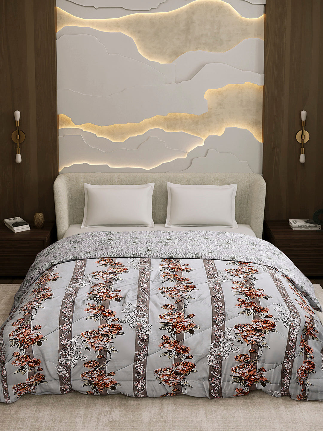 Printed Double Bed 3 Ply Comforter for AC Room - (Sanskriti)