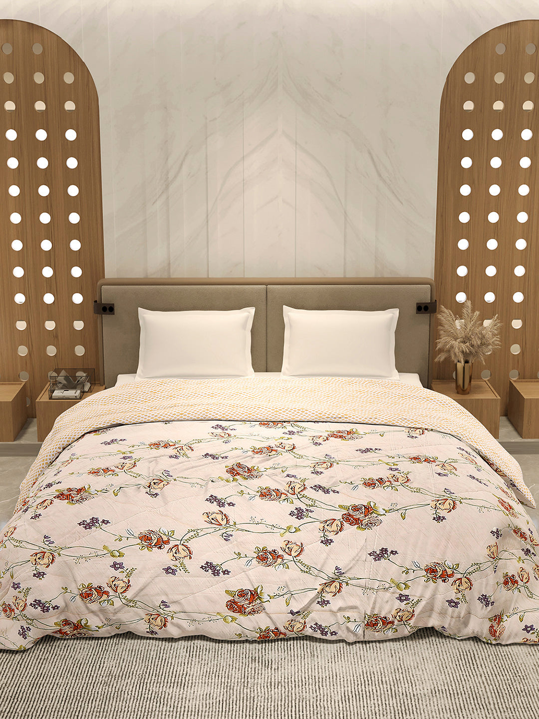 Printed Double Bed 3 Ply Comforter for AC Room - (Sanskriti)