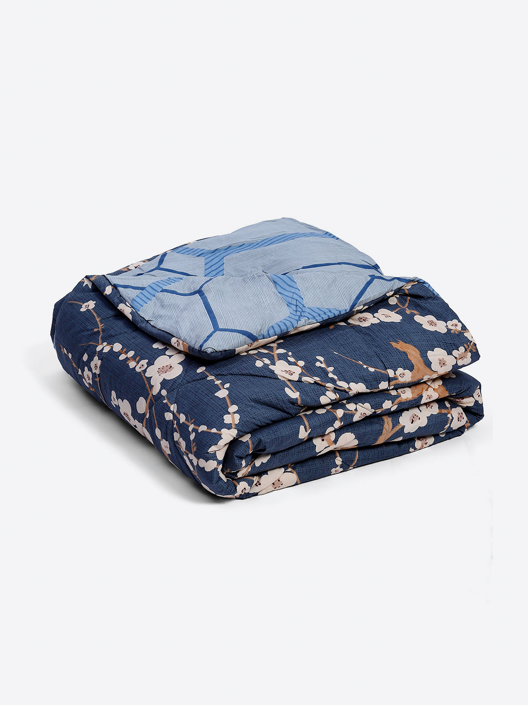 Printed Double Bed 130 GSM 4 Pc Bedding Set (1 Bedsheet, 1 AC Comforter & 2 Pillow Cover)