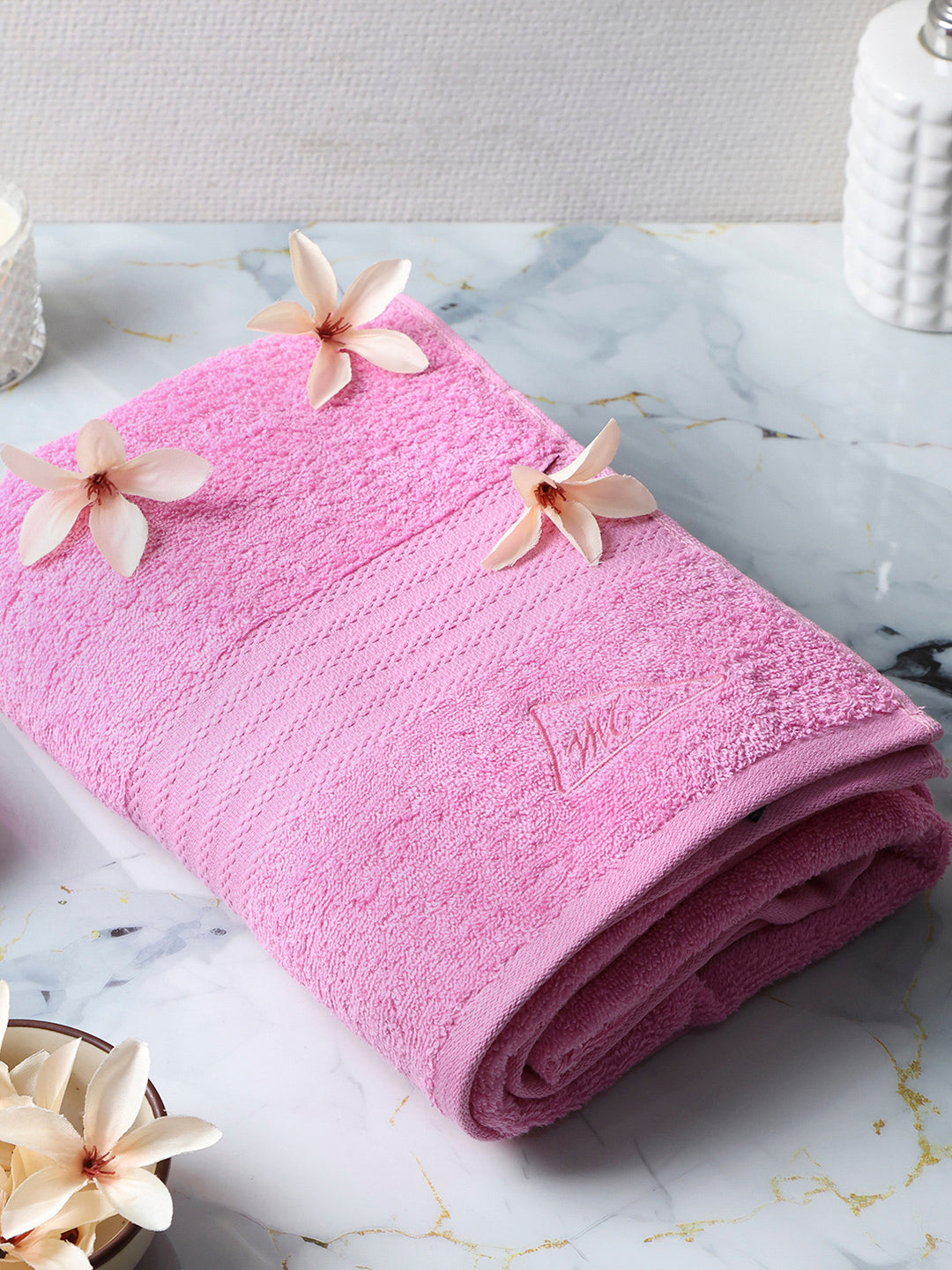 Magenta Cotton Solid 400 GSM Car Towel (Jazz)