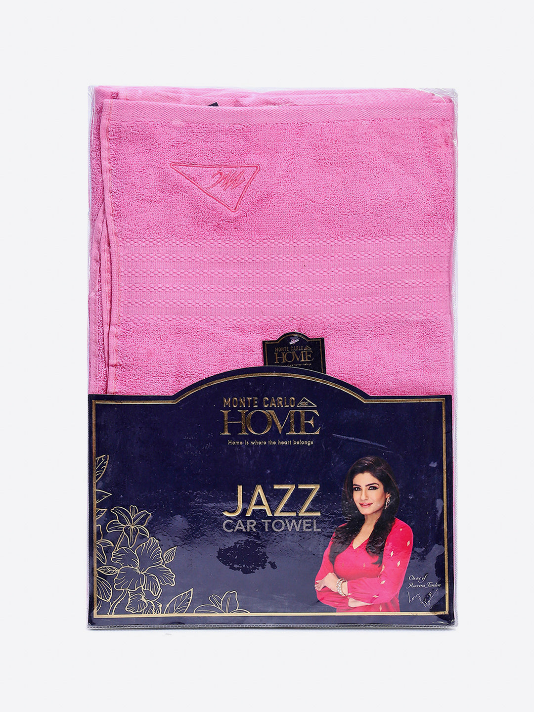 Magenta Cotton Solid 400 GSM Car Towel (Jazz)