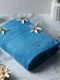 Aqua Blue Cotton Solid 400 GSM Car Towel (Jazz)