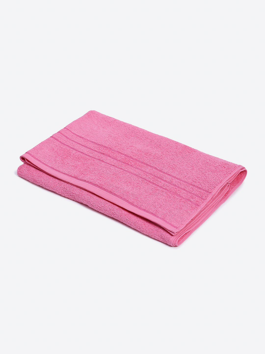 Pink Cotton Solid 350 GSM Car Towel (Soho)