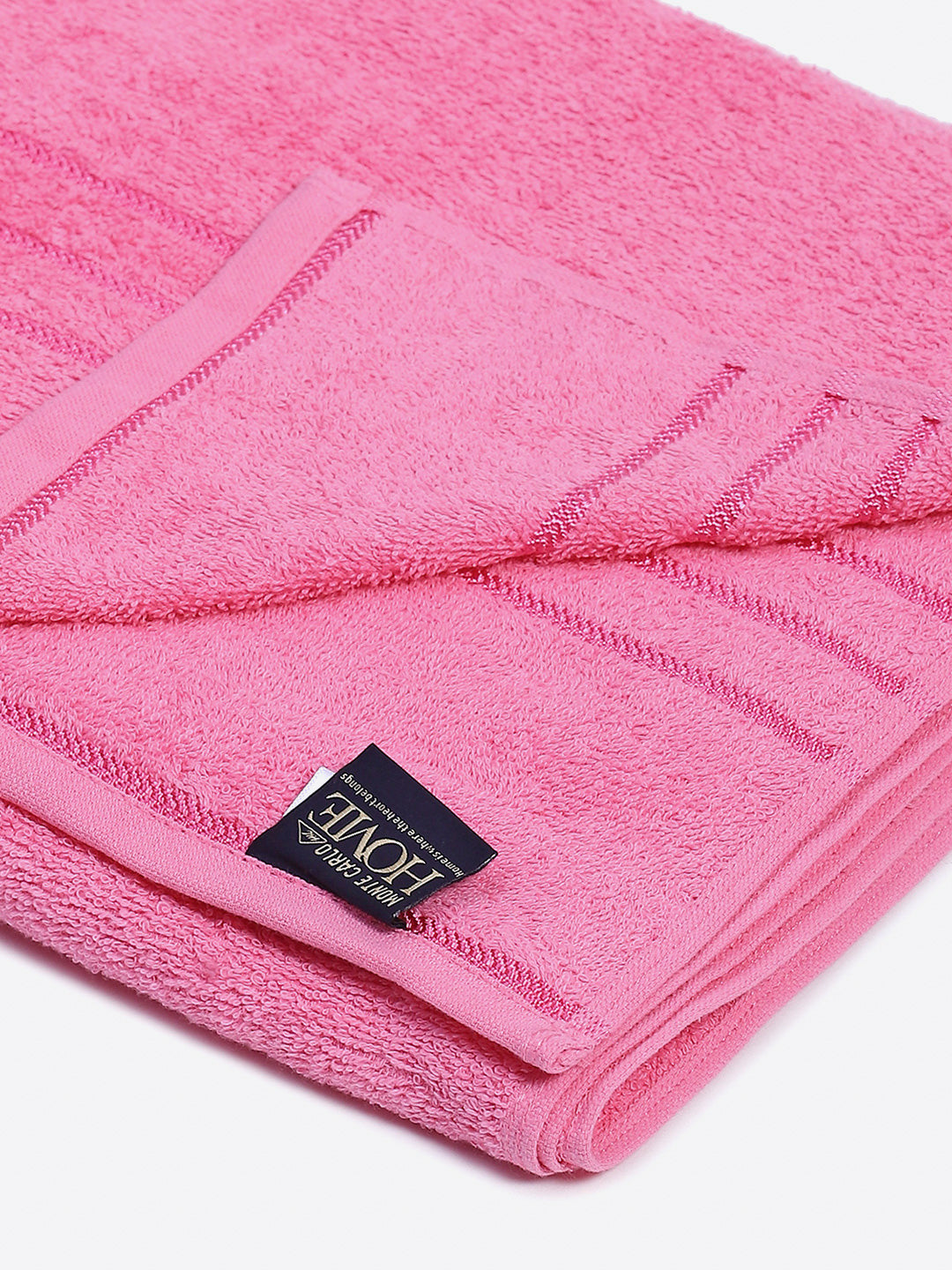 Pink Cotton Solid 350 GSM Car Towel (Soho)
