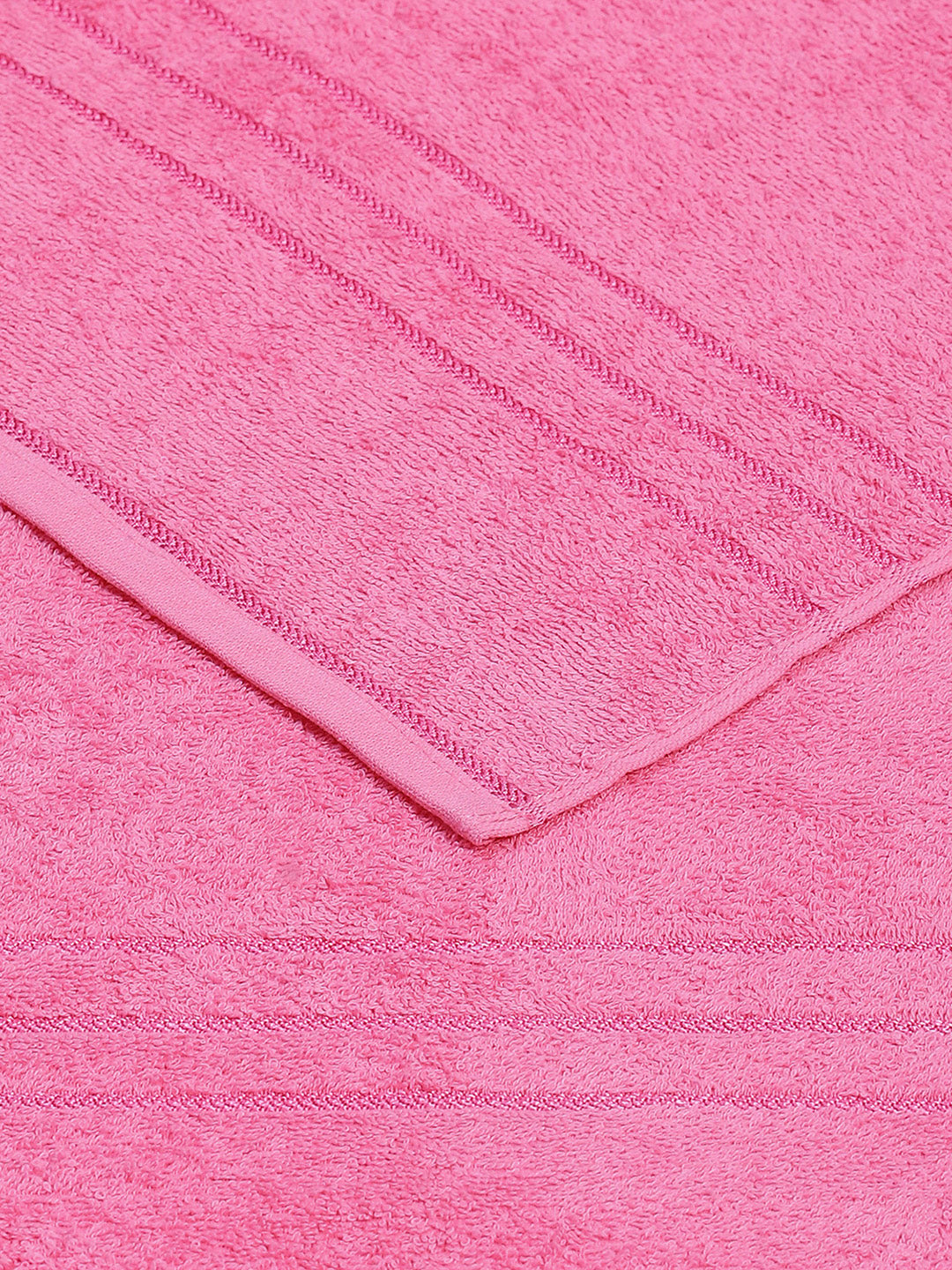 Pink Cotton Solid 350 GSM Car Towel (Soho)
