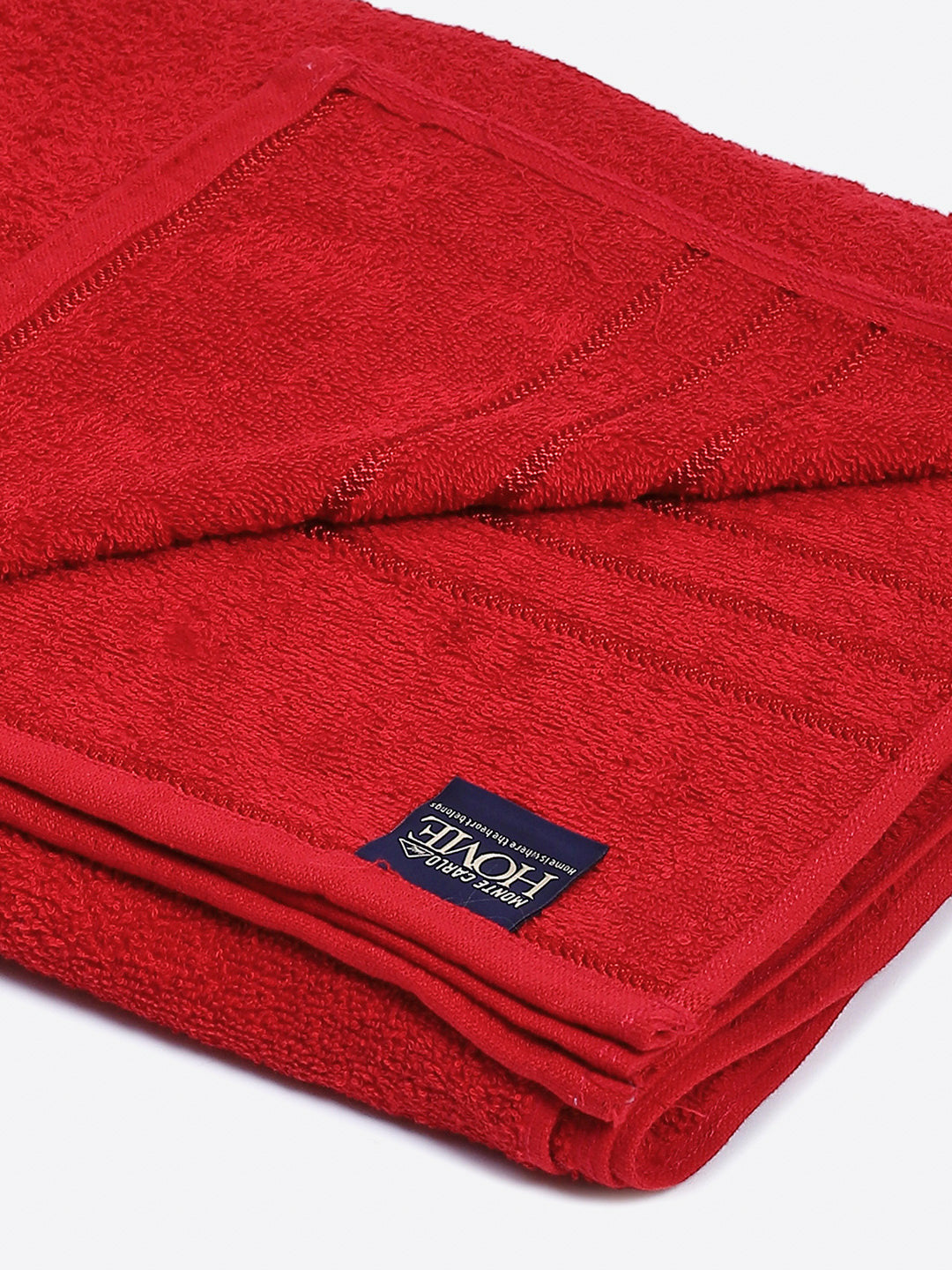 Red Cotton Solid 350 GSM Car Towel (Soho)