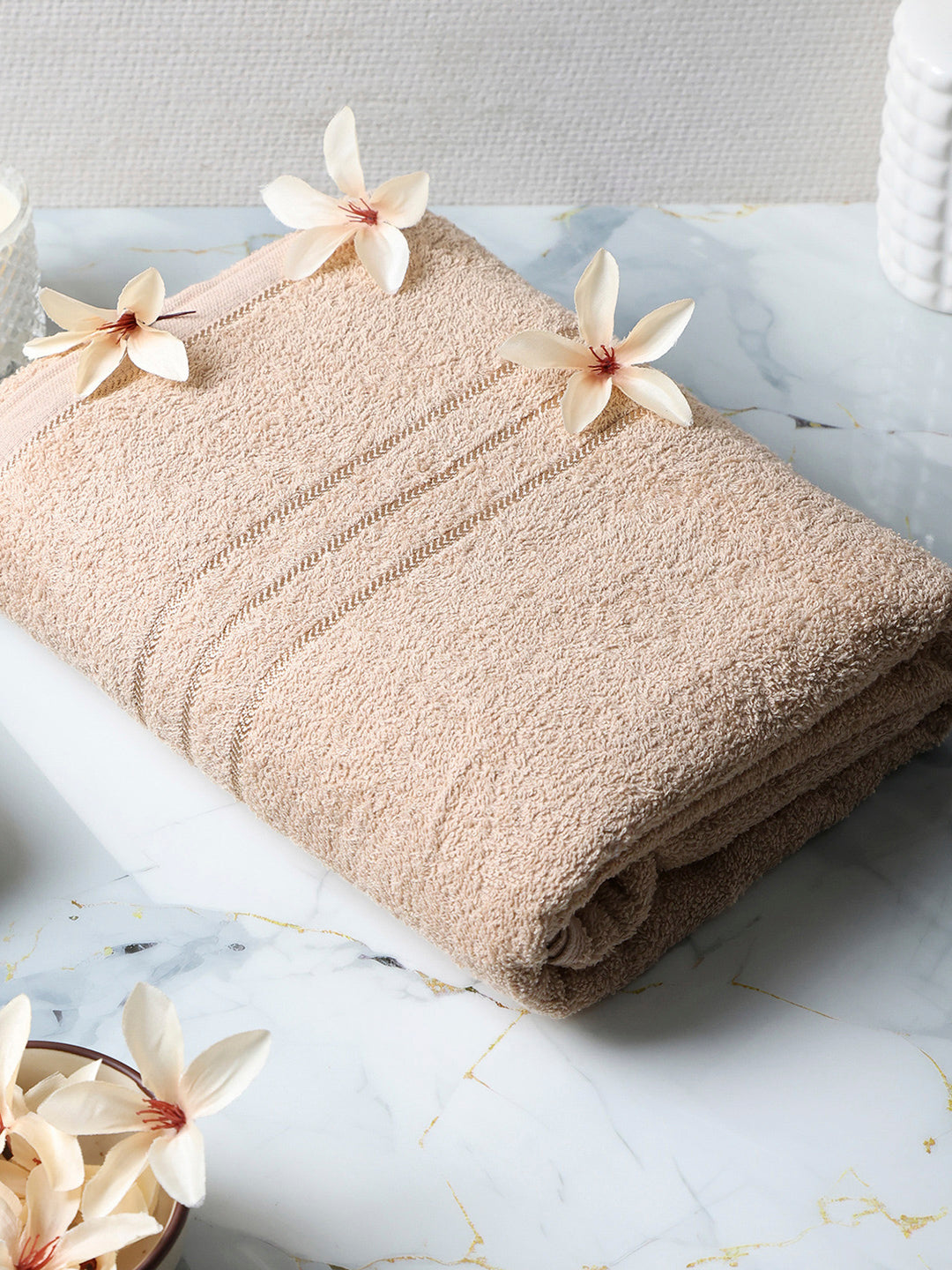 Cream Cotton Solid 350 GSM Car Towel (Soho)