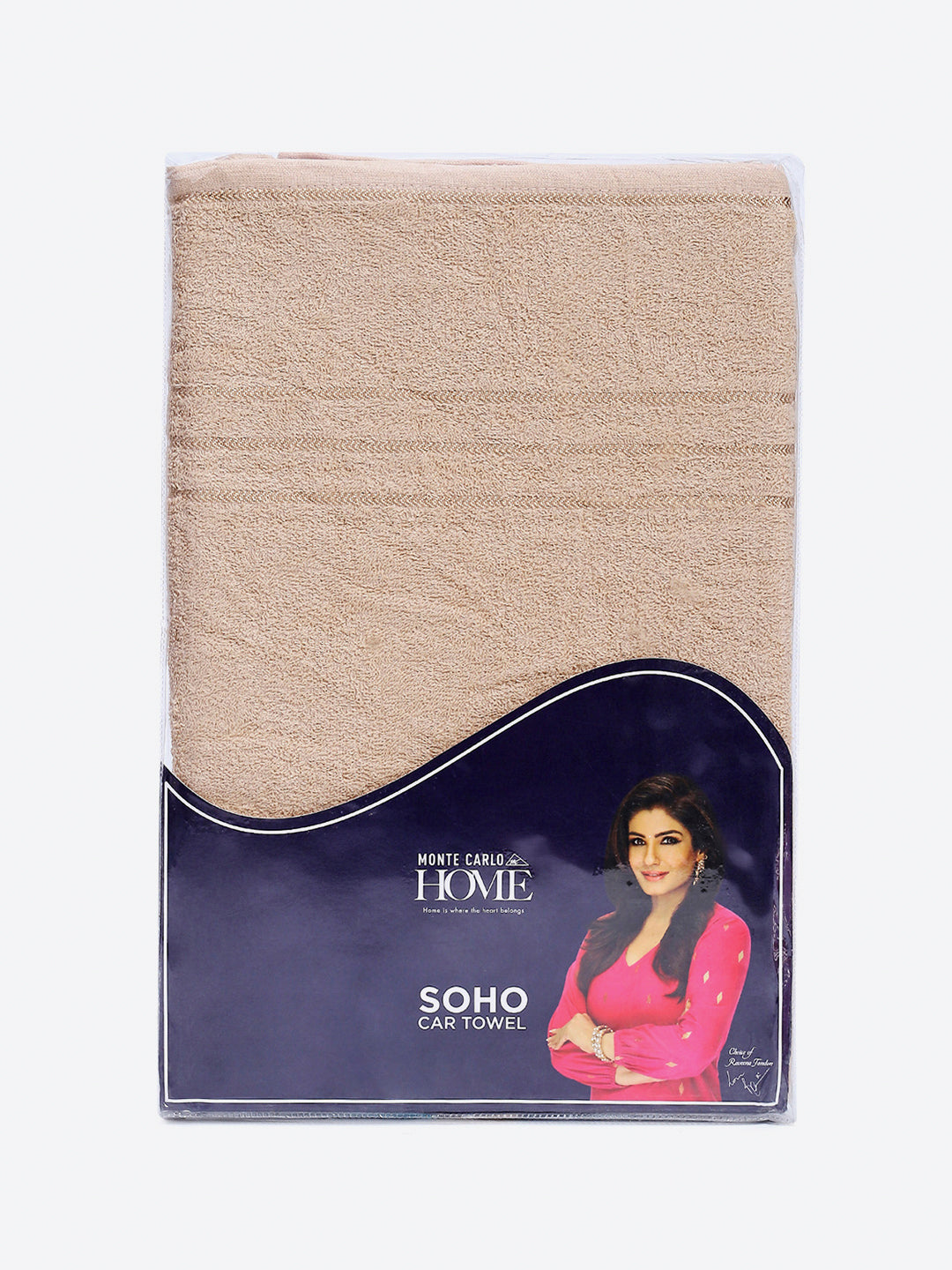 Cream Cotton Solid 350 GSM Car Towel (Soho)