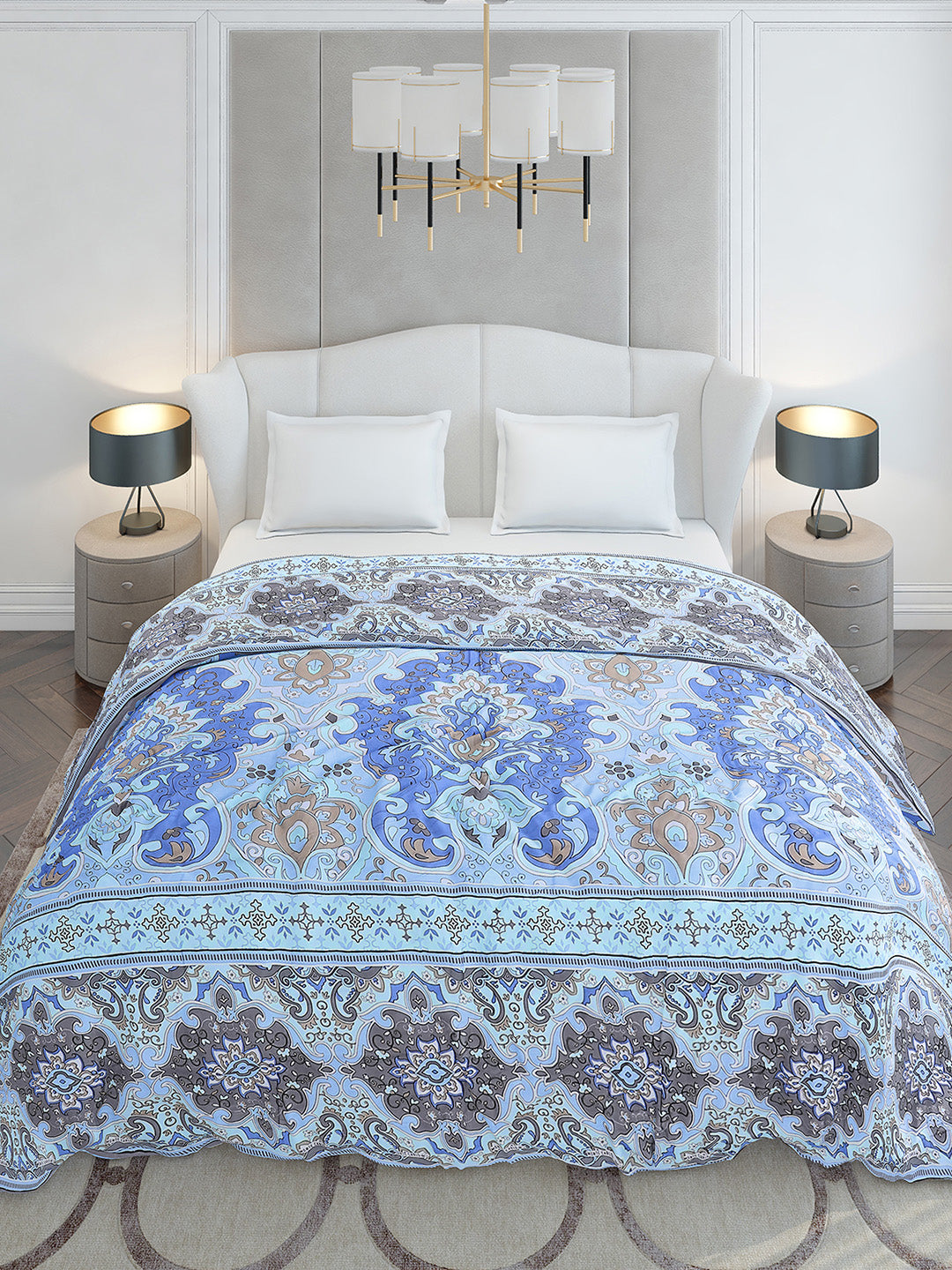 Printed Double Bed 210 GSM Duvet for Mild Winter - (Ecoesy)