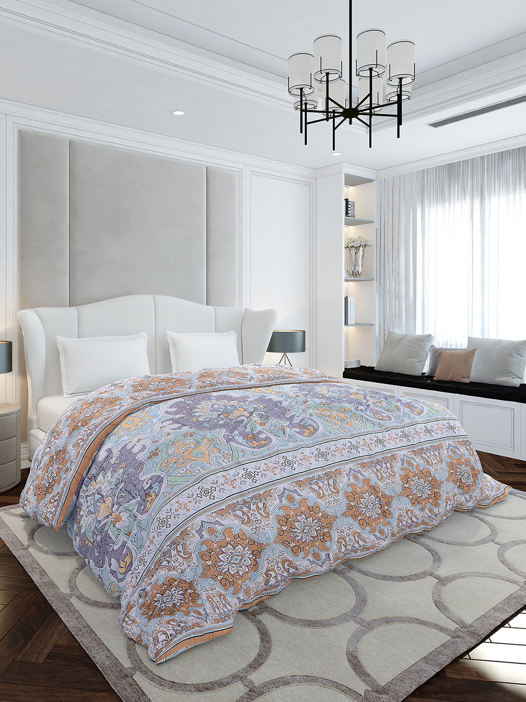 Printed Double Bed 210 GSM Duvet for Mild Winter - (Ecoesy)