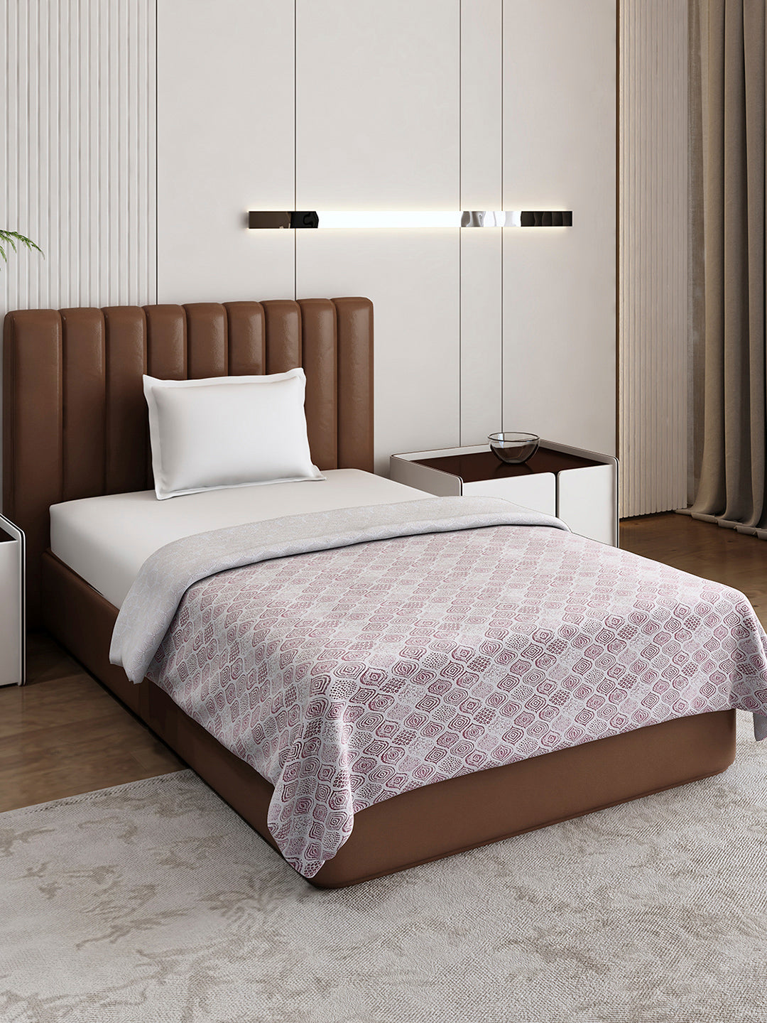 Floral Print Single Bed 150 GSM Dohar for Mild Winter - (Daisy)