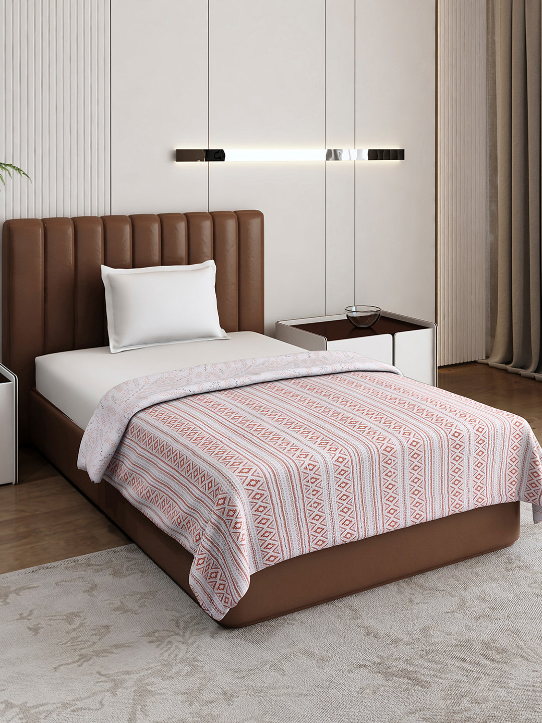 Floral Print Single Bed 150 GSM Dohar for Mild Winter - (Daisy)
