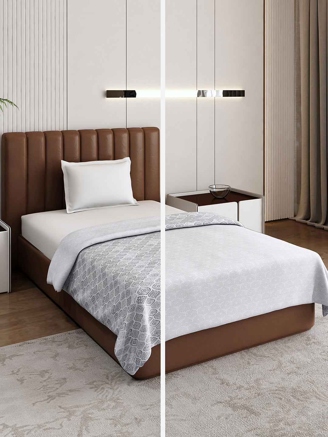 Floral Print Single Bed 150 GSM Dohar for Mild Winter - (Daisy)