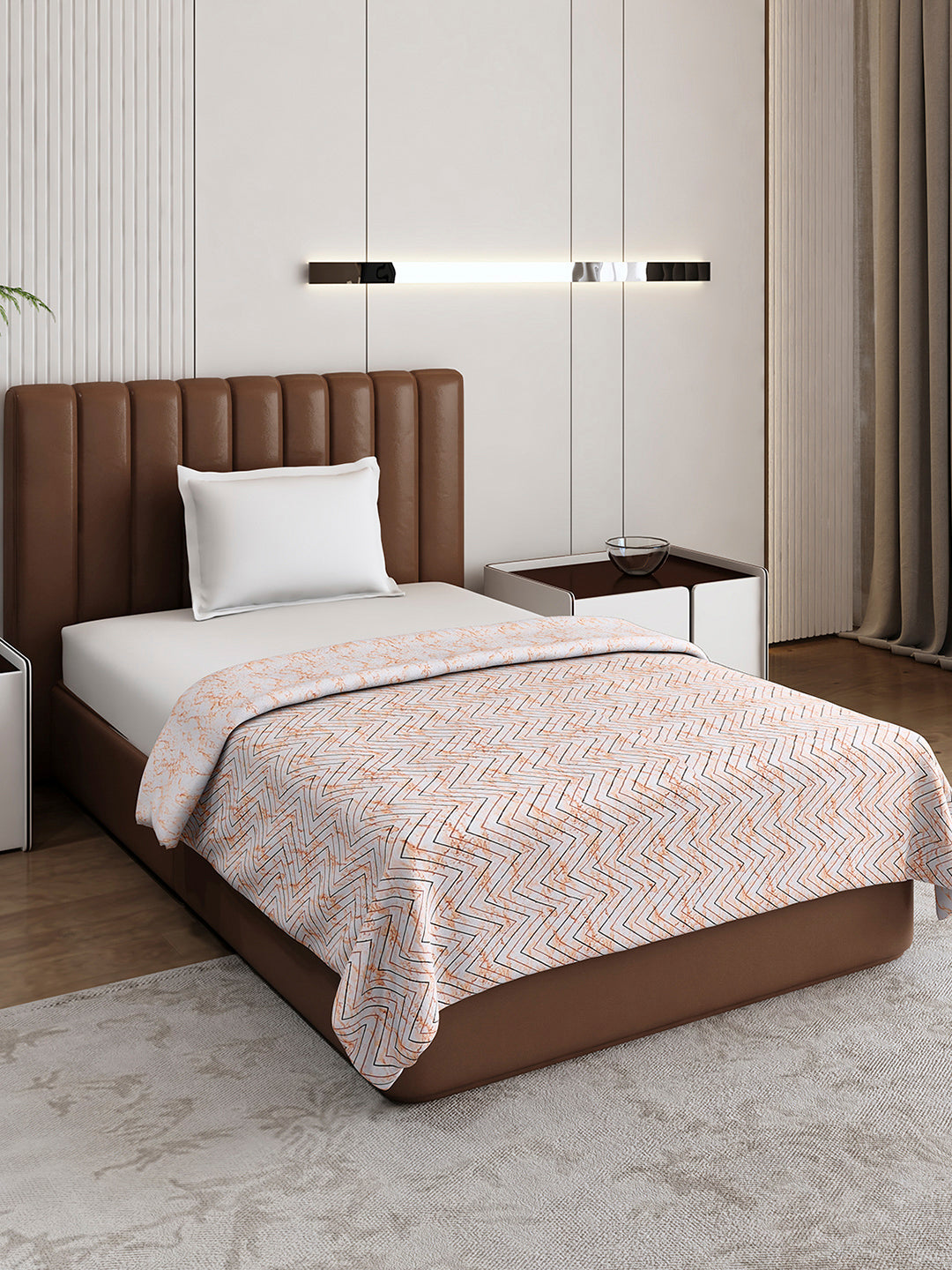 Floral Print Single Bed 150 GSM Dohar for Mild Winter - (Daisy)