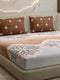 144 TC Cotton Double Bed 1 Fitted Bedsheet with 2 Pillow Cover (Solstice)