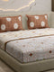 144 TC Cotton Double Bed 1 Fitted Bedsheet with 2 Pillow Cover (Solstice)