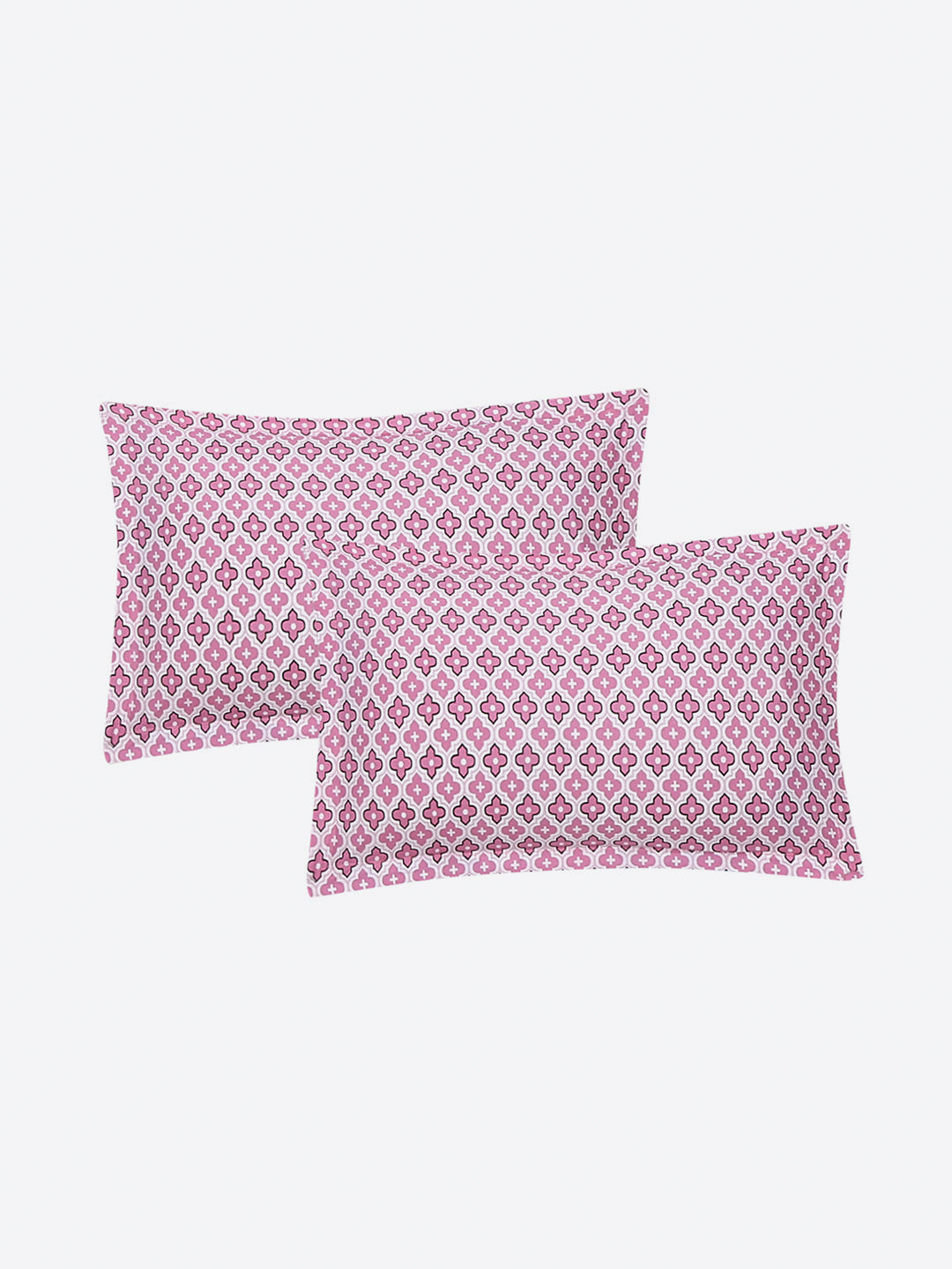 144 TC Cotton Double Bed 1 Fitted Bedsheet with 2 Pillow Cover (Solstice)