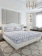 130 GSM Polyester King Size 1 Bedsheet with 2 Pillow Covers (Stanley Gold)