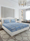 130 GSM Polyester King Size 1 Bedsheet with 2 Pillow Covers (Stanley Gold)
