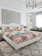 130 GSM Polyester King Size 1 Bedsheet with 2 Pillow Covers (Stanley Gold)