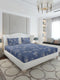 130 GSM Polyester King Size 1 Bedsheet with 2 Pillow Covers (Stanley Gold)