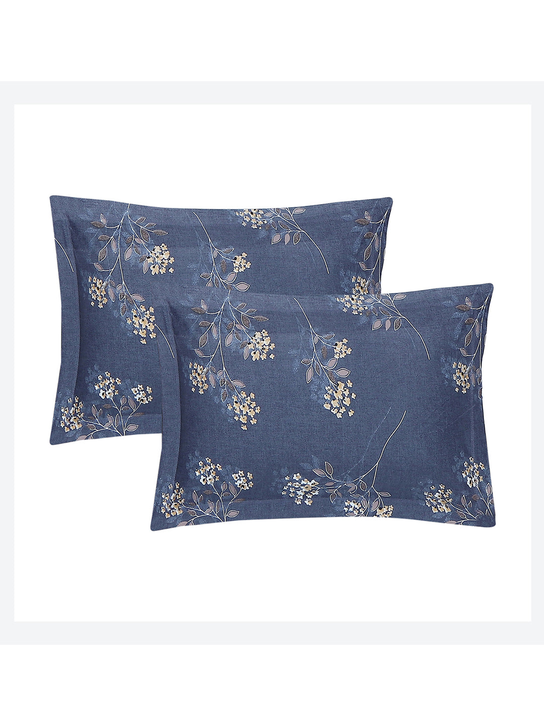 130 GSM Polyester King Size 1 Bedsheet with 2 Pillow Covers (Stanley Gold)