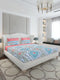 130 GSM Polyester King Size 1 Bedsheet with 2 Pillow Covers (Stanley Gold)