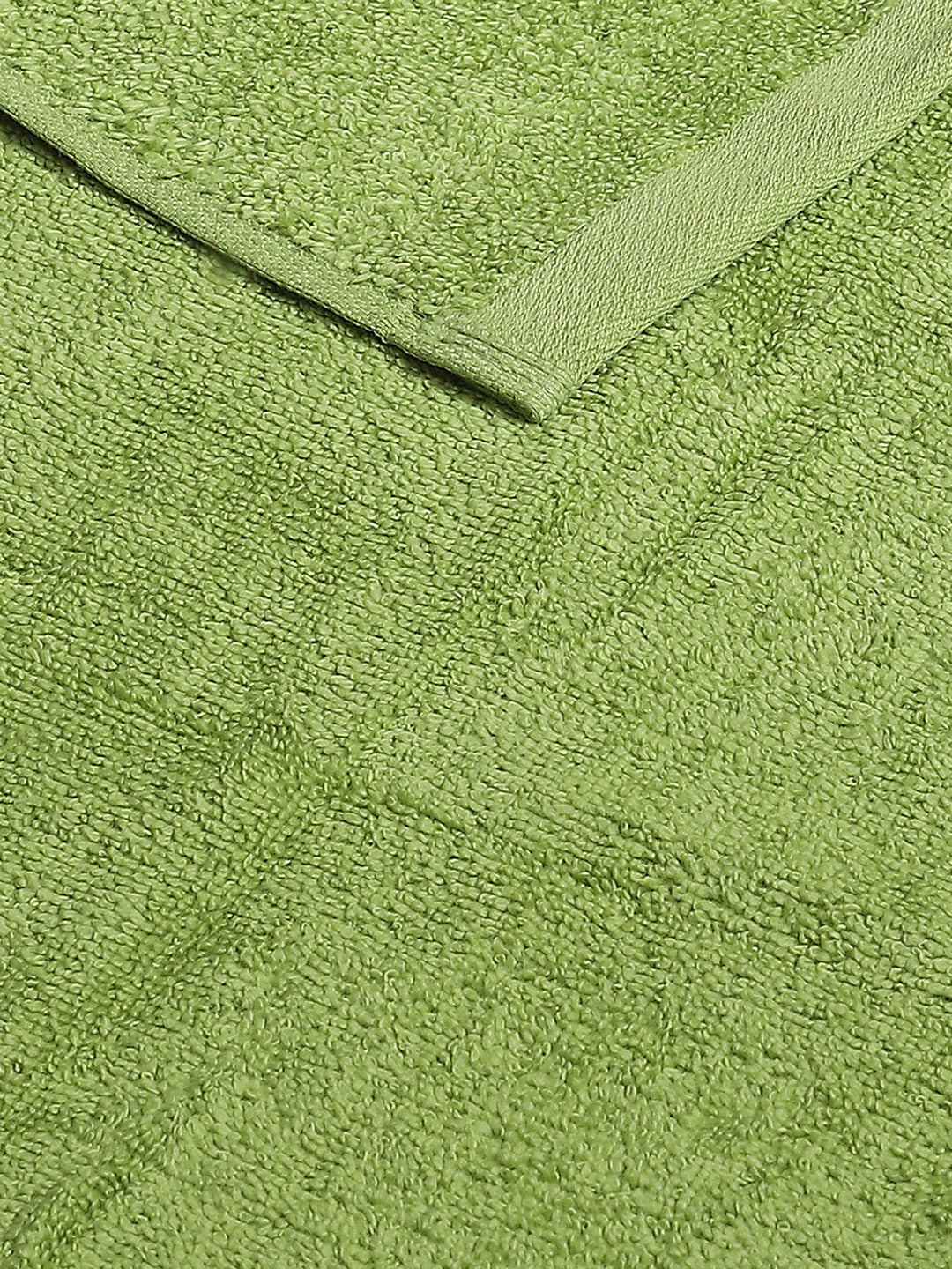 Light Green Cotton Solid 350 GSM Hand Towel (Pack of 2)