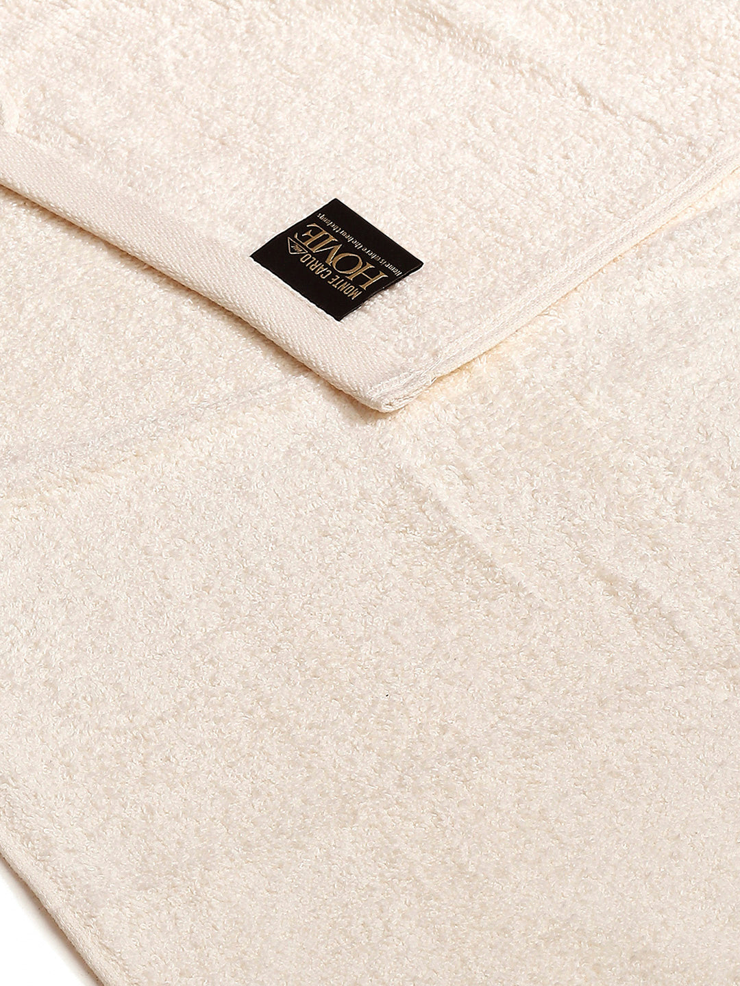 Cream Cotton Solid 350 GSM Hand Towel (Pack of 2)