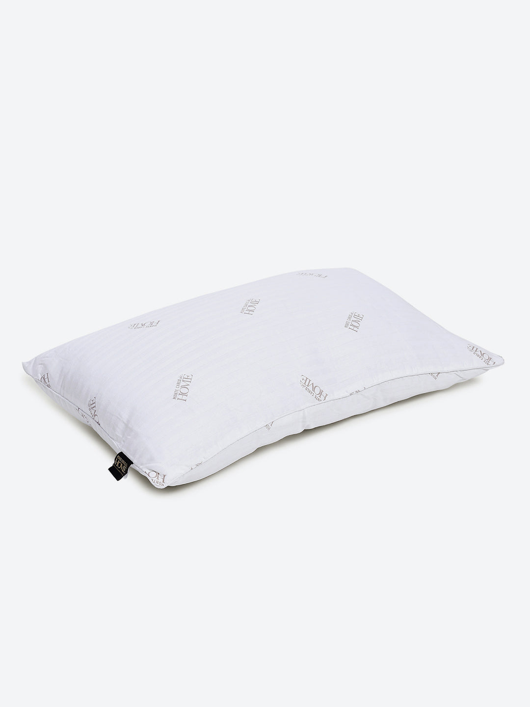 White Solid Cotton Satin Stripe Pillow