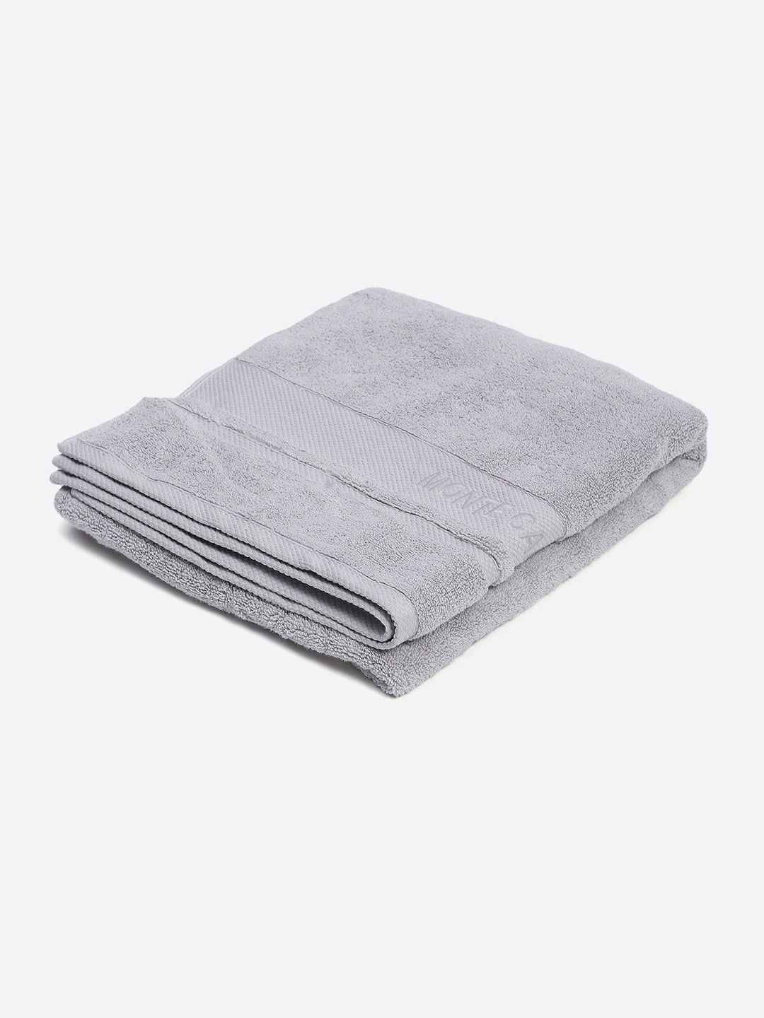 Grey Cotton Solid 650 GSM Bath Towel (Eusapia)
