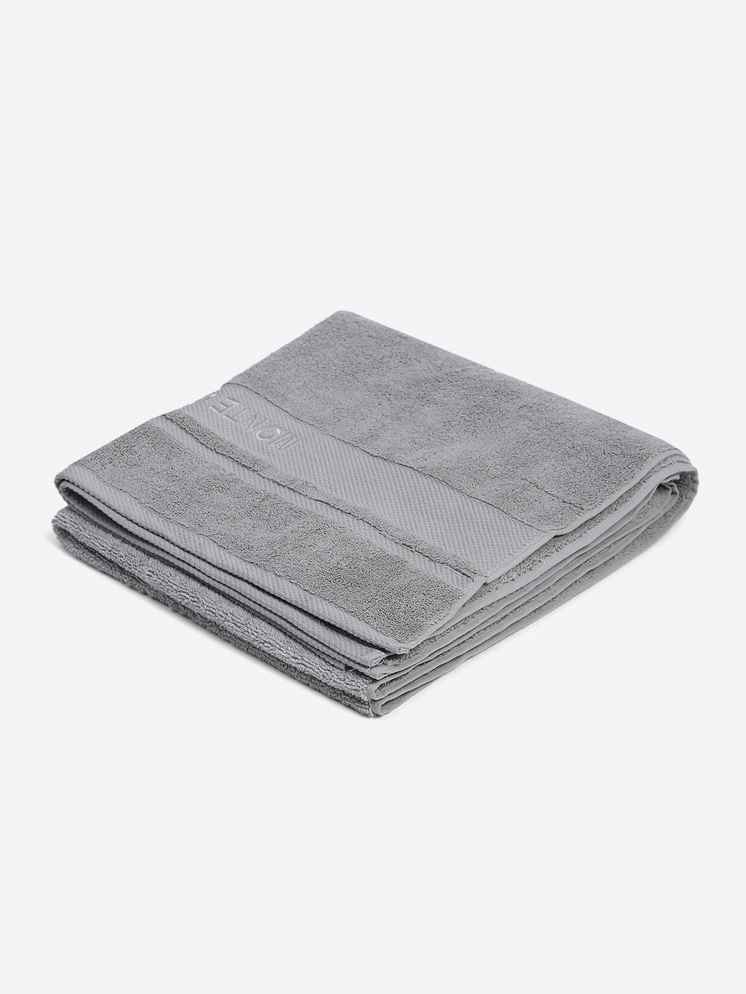 Grey Cotton Solid 650 GSM Bath Towel (Eusapia)