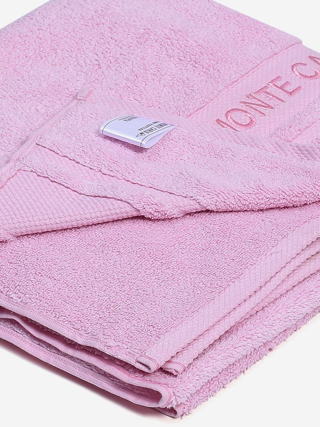 Light Pink Cotton Solid 650 GSM Bath Towel (Eusapia)