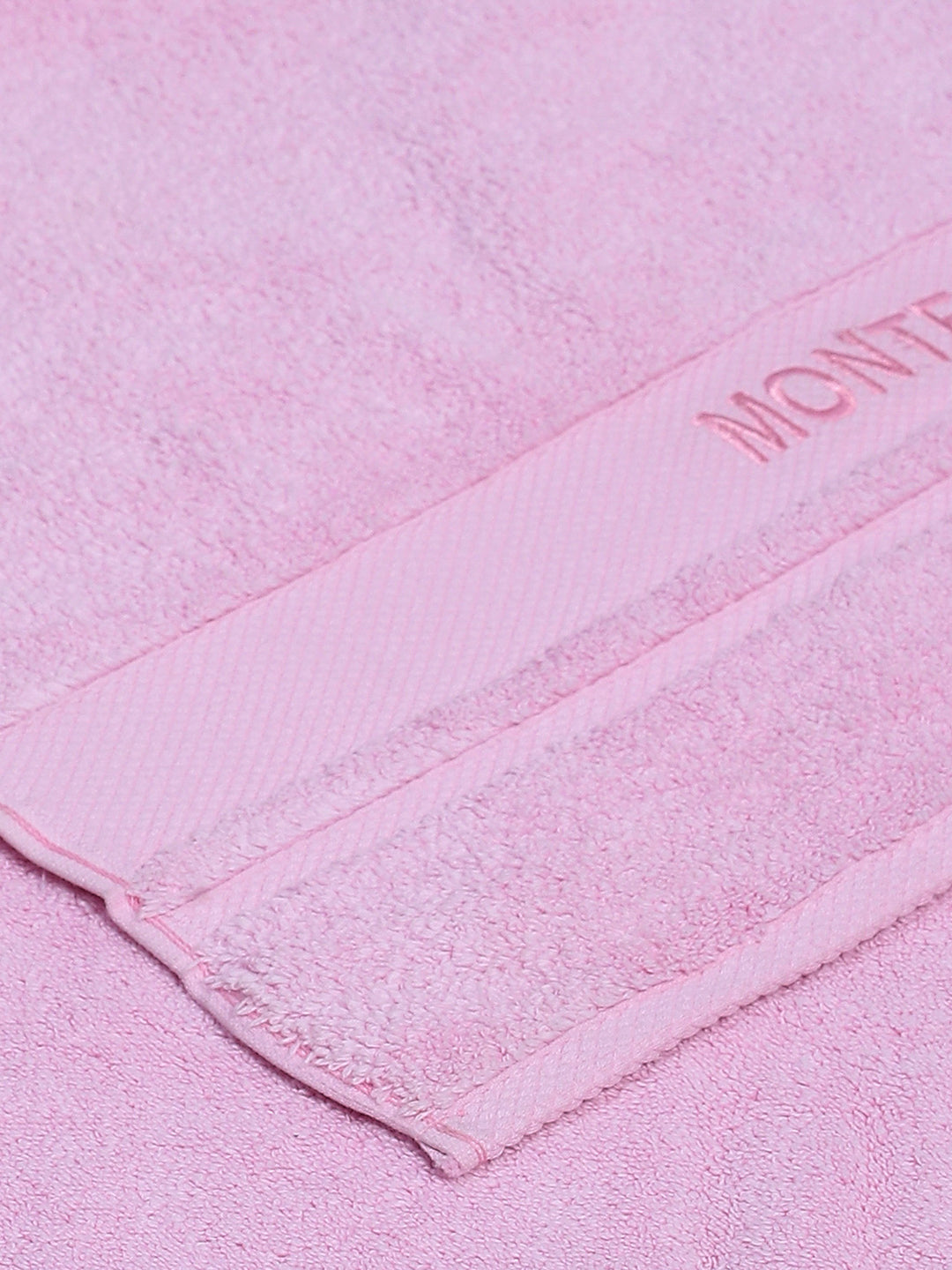 Light Pink Cotton Solid 650 GSM Bath Towel (Eusapia)