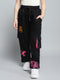 Girls Black Printed Regular Fit Lower
