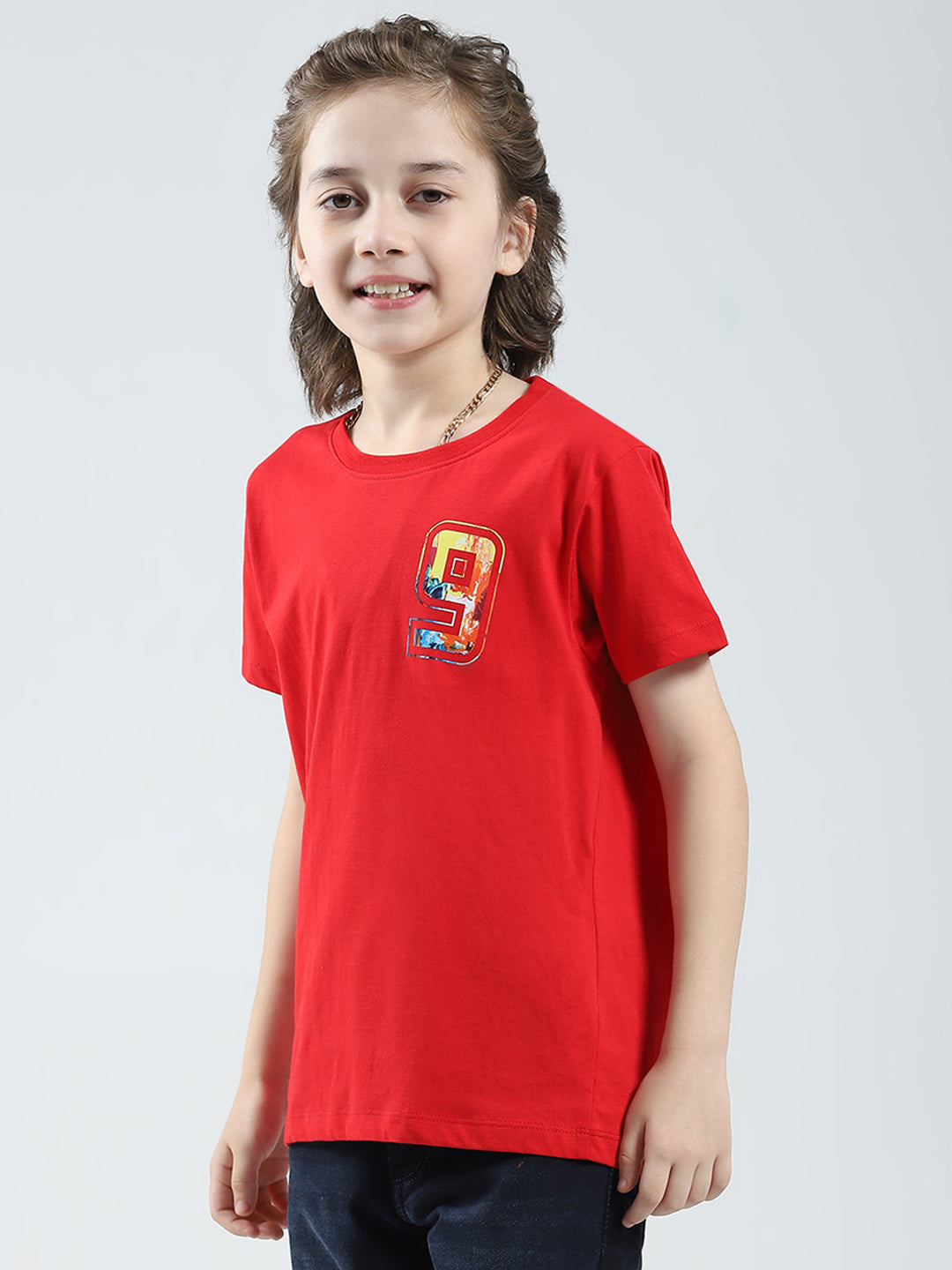 Boys Red, Yellow & White Printed Round Neck Half Sleeve T-Shirt (Pack of 3)