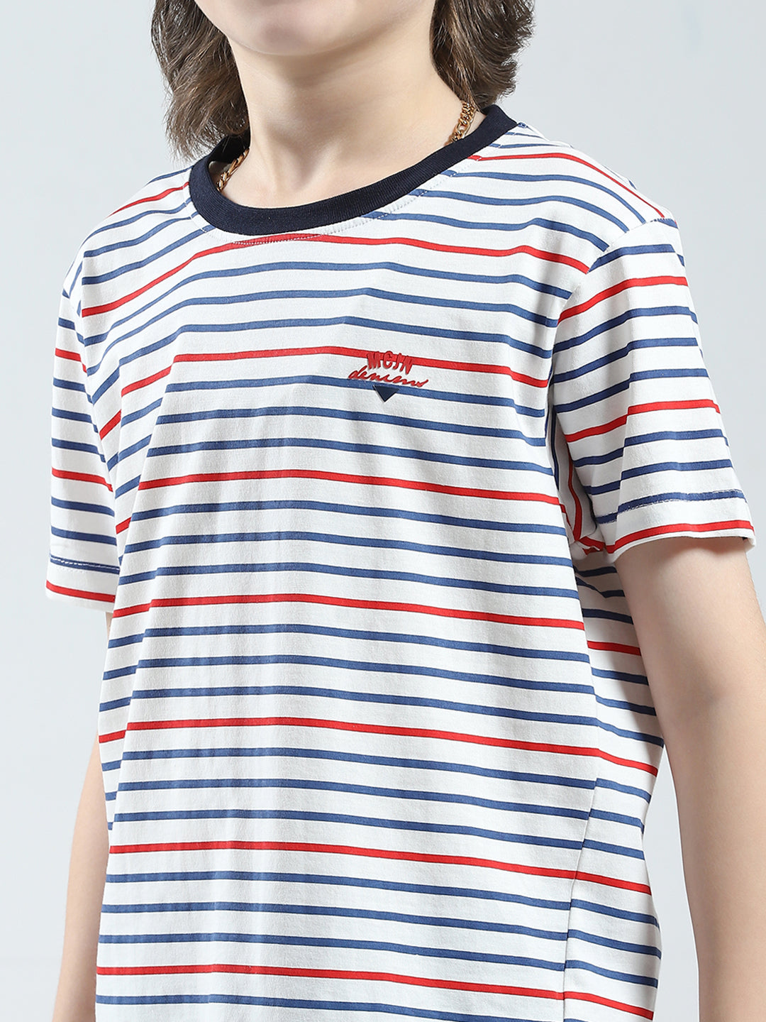 Boys Red, Yellow & White Printed Round Neck Half Sleeve T-Shirt (Pack of 3)