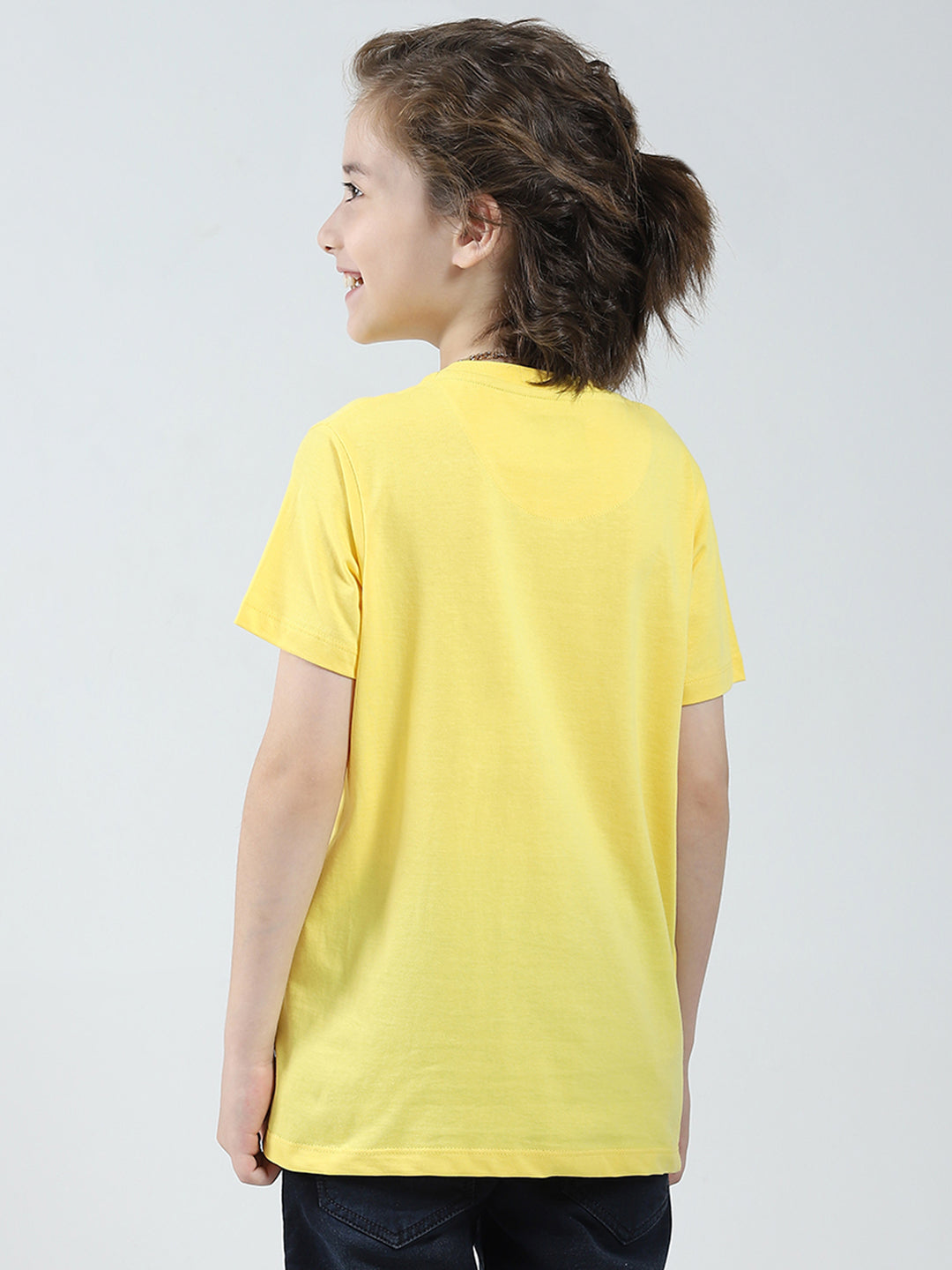 Boys Red, Yellow & White Printed Round Neck Half Sleeve T-Shirt (Pack of 3)