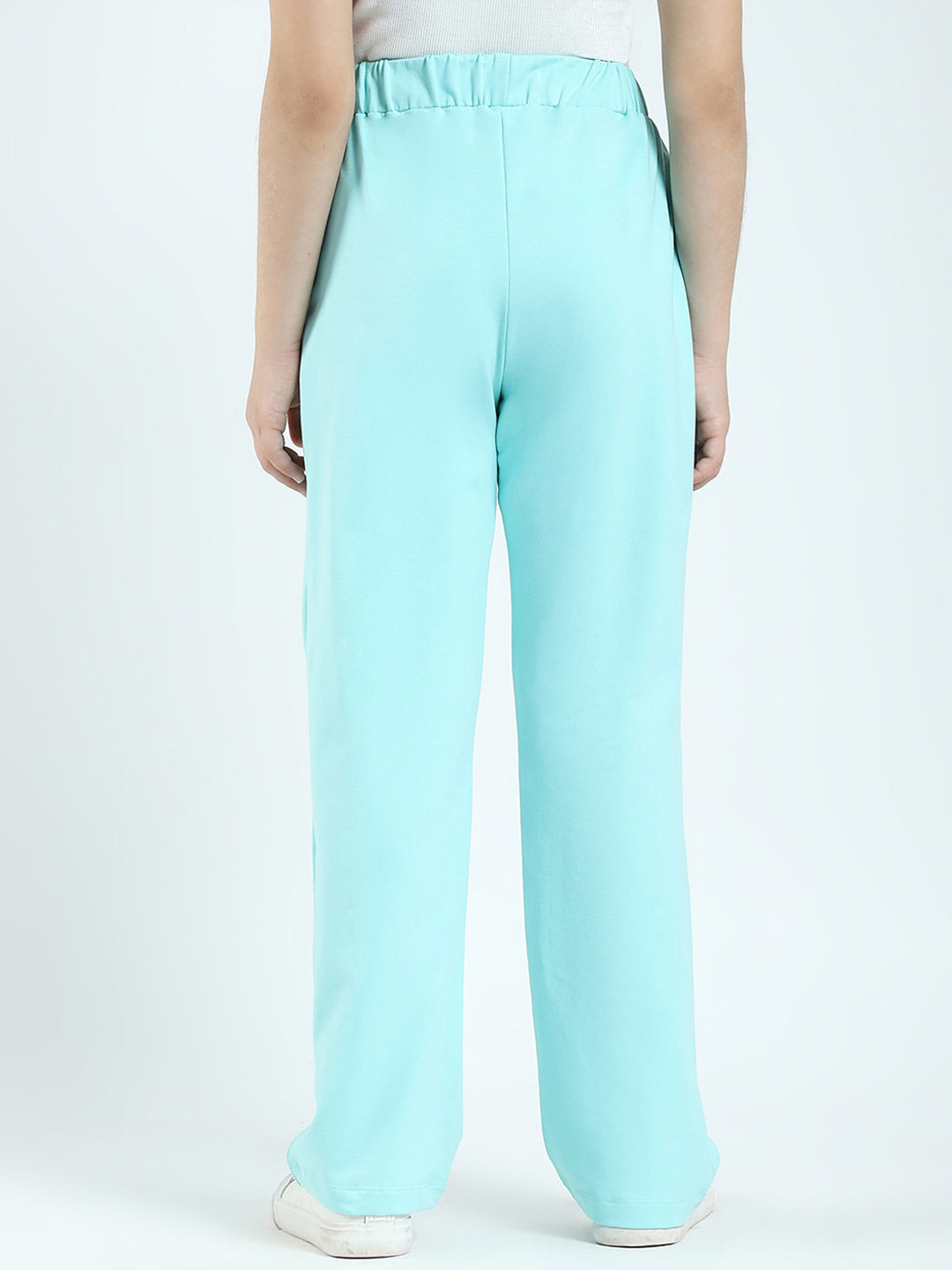 Girls Green Printed Regular Fit Lower