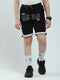 Boys Black Printed Regular Fit Bermuda