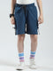 Boys Teal Blue Solid Regular Fit Bermuda