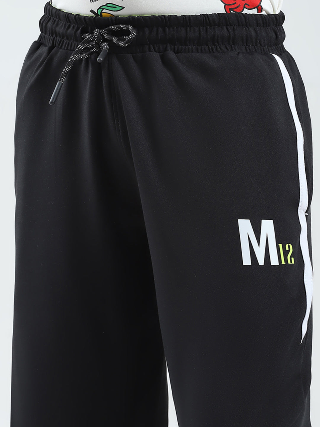 Boys Black Printed Regular Fit Lower