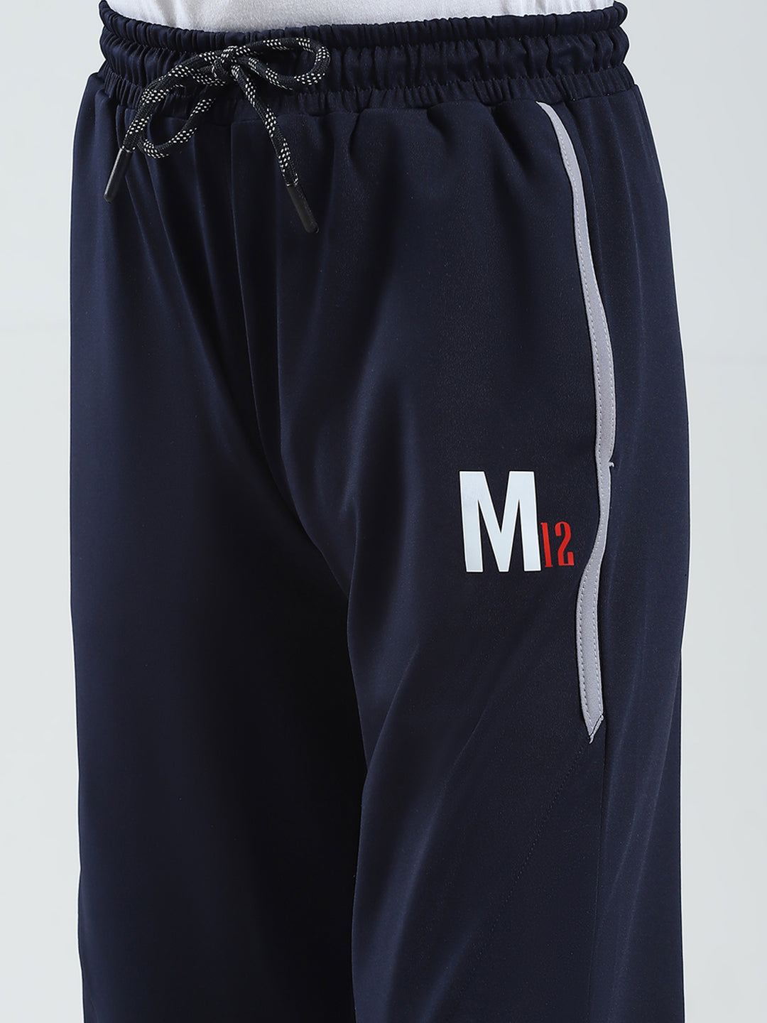 Boys Navy Blue Printed Regular Fit Lower