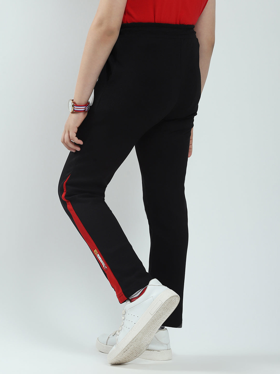 Boys Black Solid Regular Fit Lower
