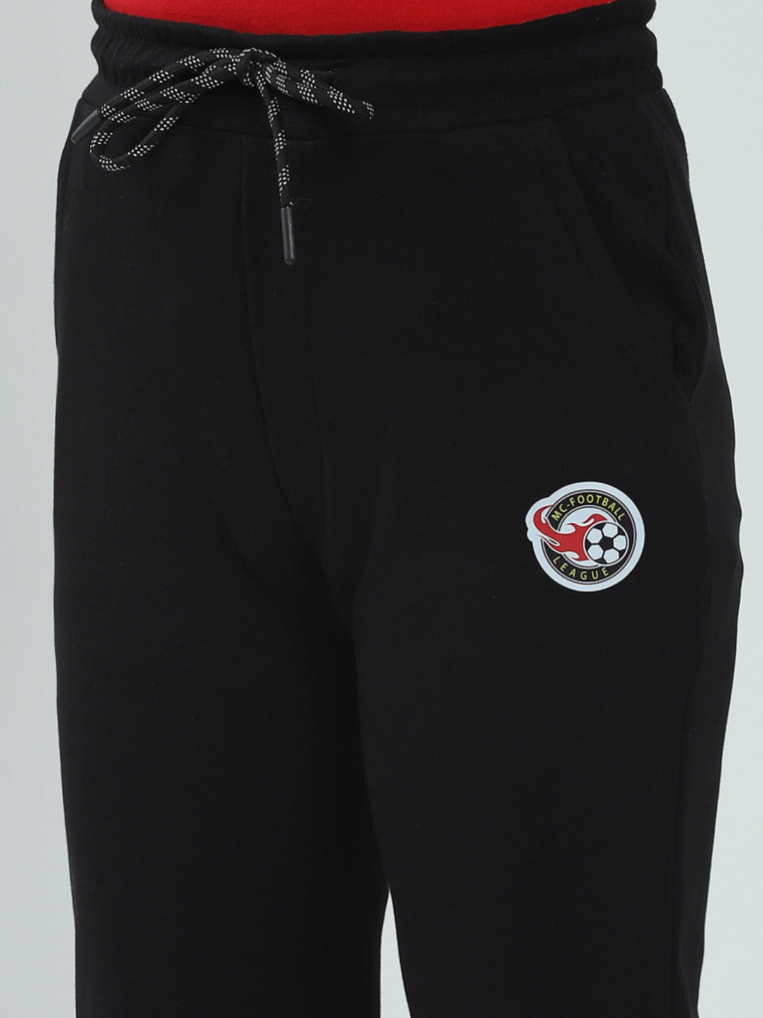 Boys Black Solid Regular Fit Lower