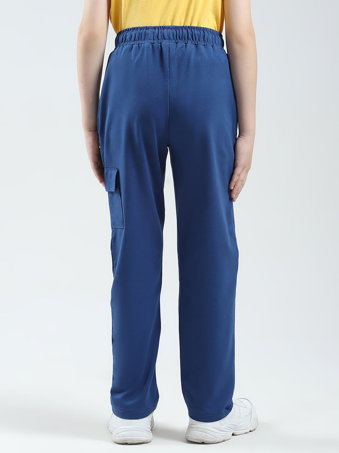 Boys Blue Printed Regular Fit Lower